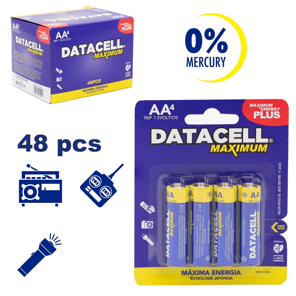 BATERIA AA DATA CELL ALCALINAS x 4 UnidadesES 4-484