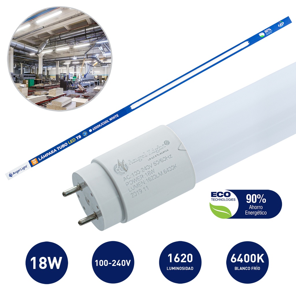 TUBO LED T8 18W ANGEL LIGHT 85-265v 4-486