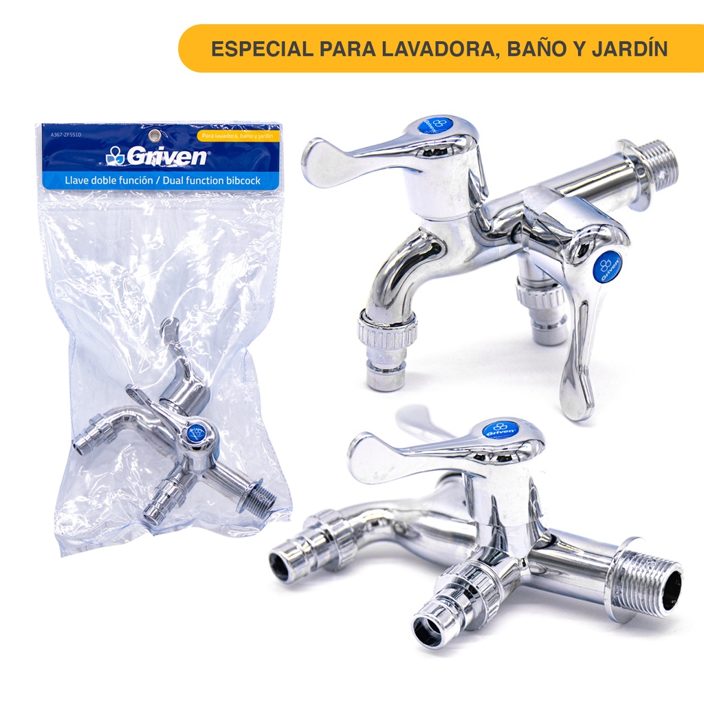 LLAVE DOBLE FUNCION BIBCOK  GRIVEN 4-555