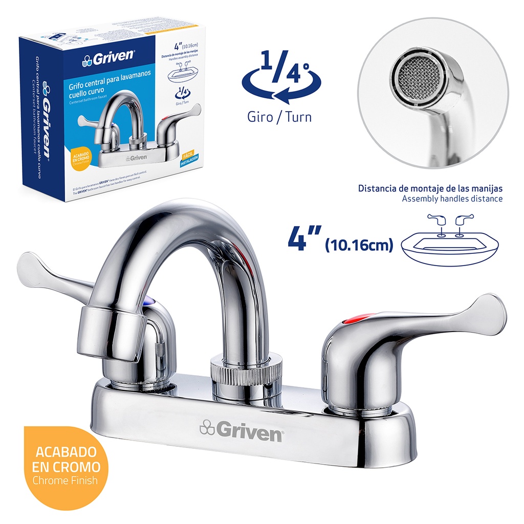 LLAVE LAVAMANO DOBLE METALICA GRIVEN 4-570