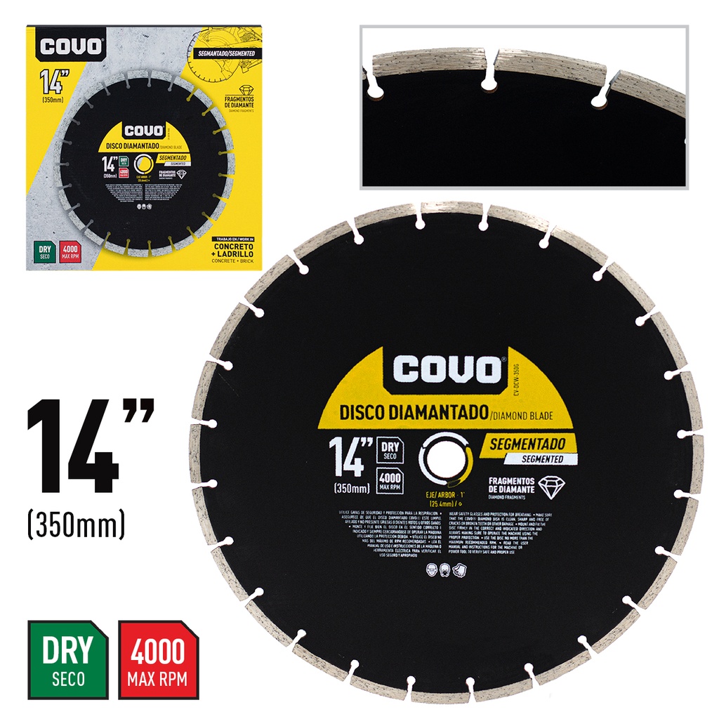 [4-582] DISCO C/CONCRETO SEGMENTADO x 14" PULG COVO 4-582
