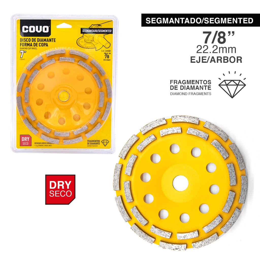 DISCO PARA PULIR SEGMENTADO x 7" COVO 4-591