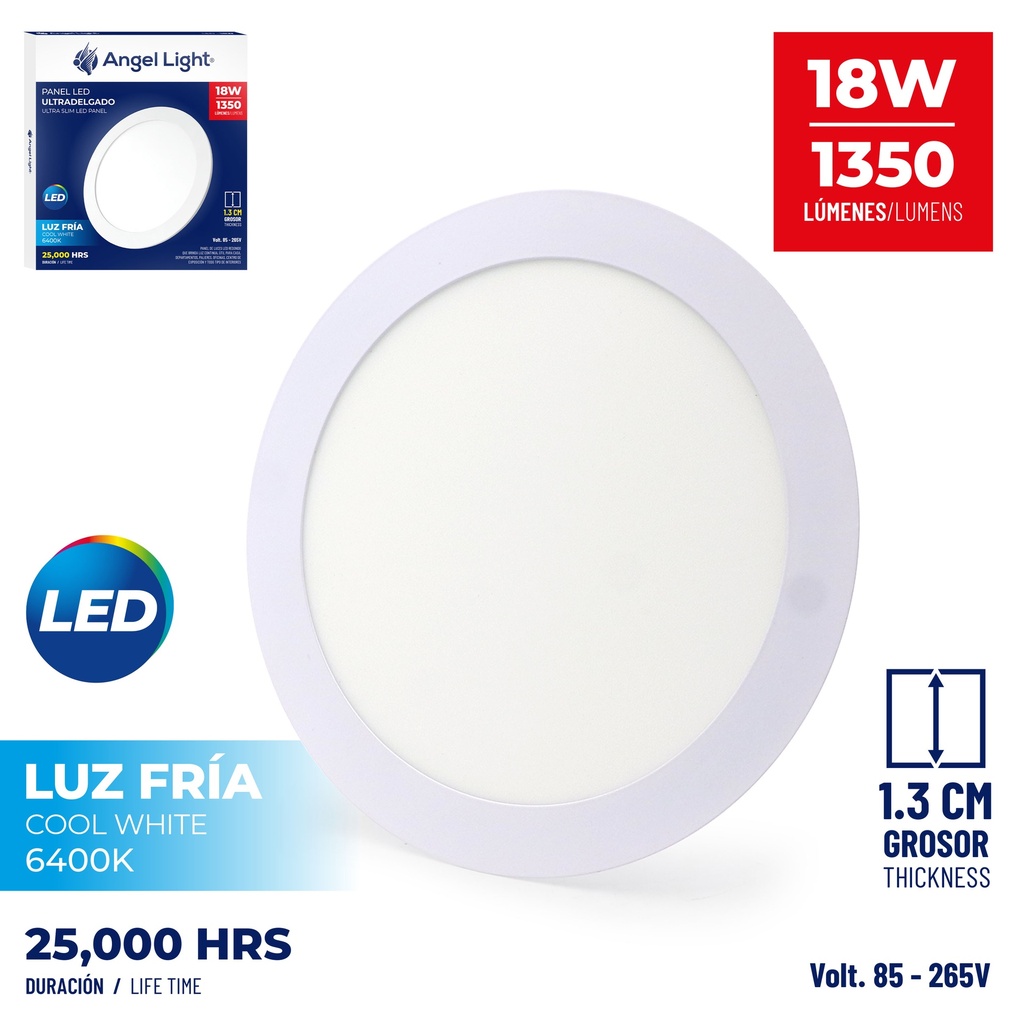 PANEL LED EMP RED LUZ BLANCA 18W ANGEL L 4-620
