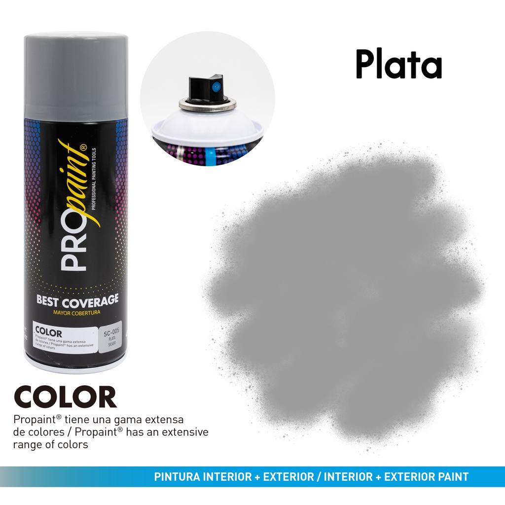 SPRAY PLATA PRO PAINT 4-712