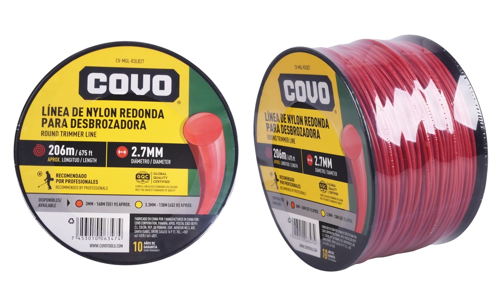 NYLON DESMAL REDONDO 2.7MM x 206MTS COVO 4-732