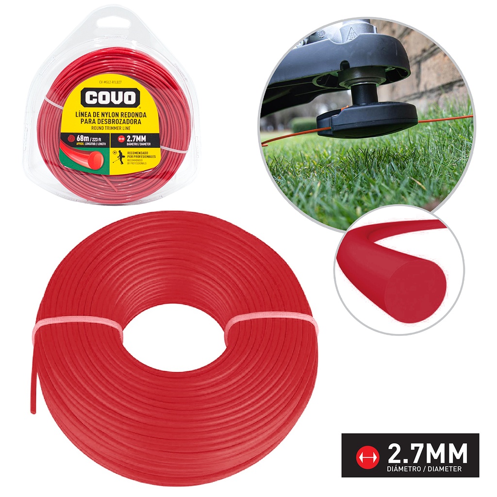 NYLON DESMAL REDONDO 2.7MM x 68MTS COVO 4-740