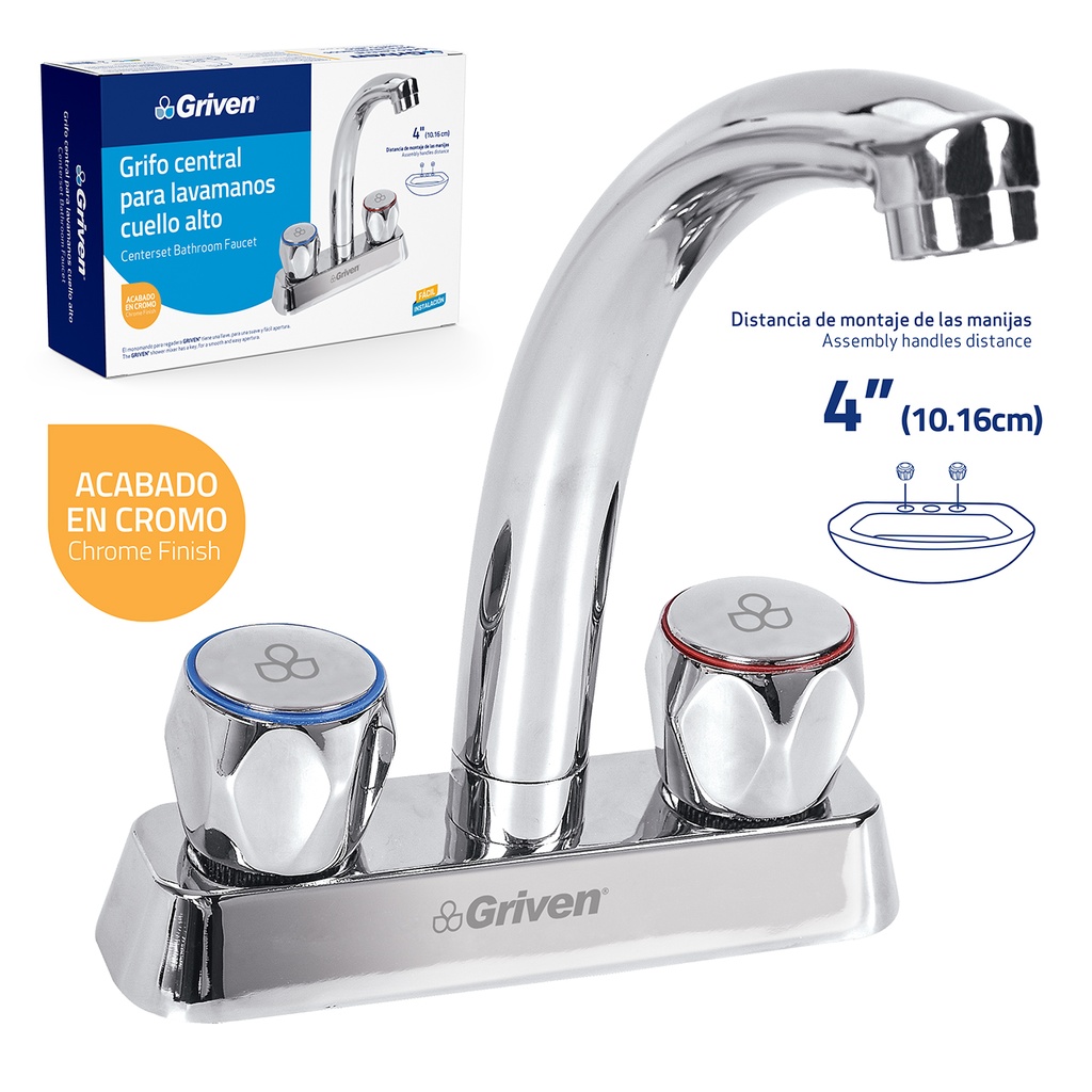 LLAVE LAVAMANO DOBLE METALICA GRIVEN 4-772