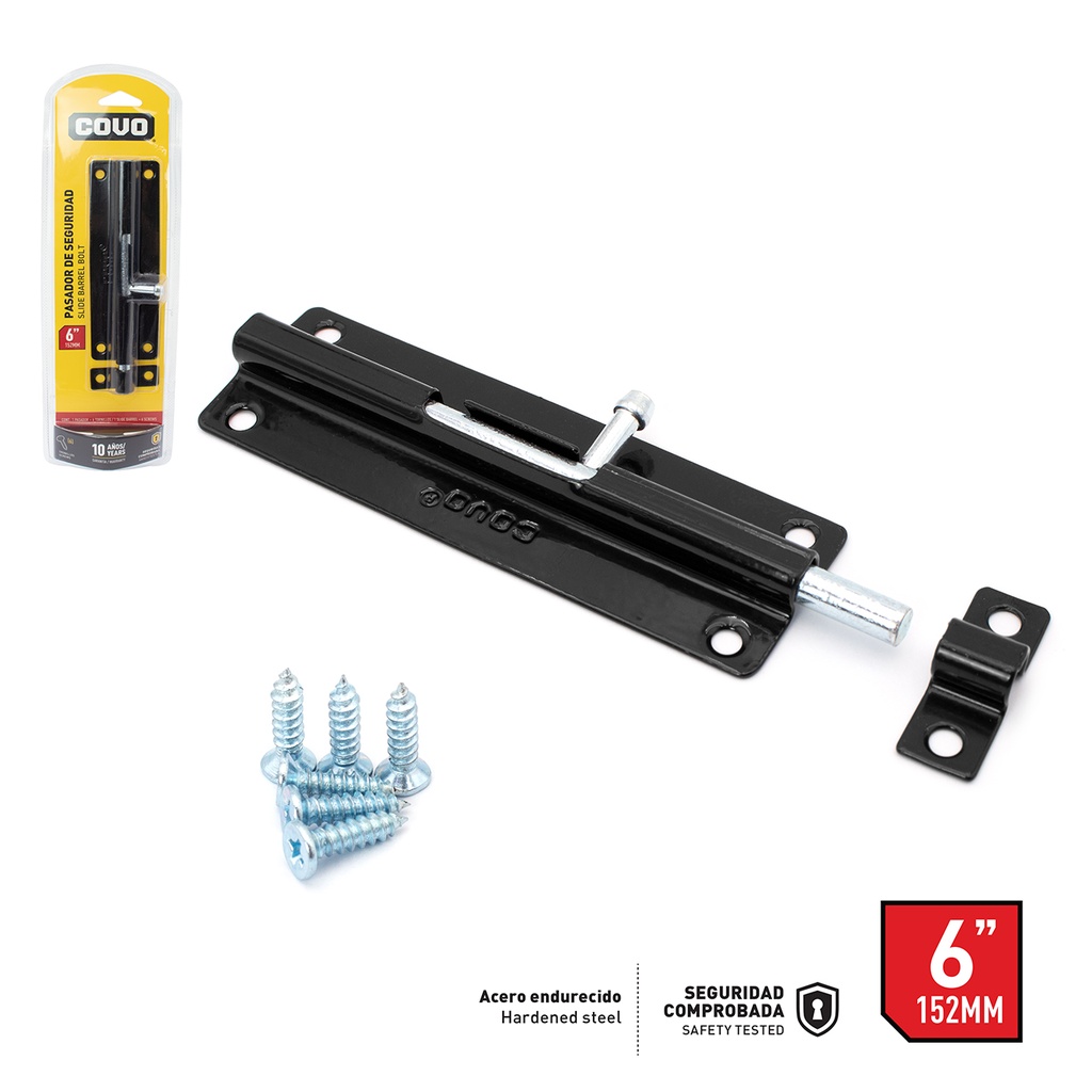PASADOR DE SEGURIDAD 6 PULG  COVO 4-782