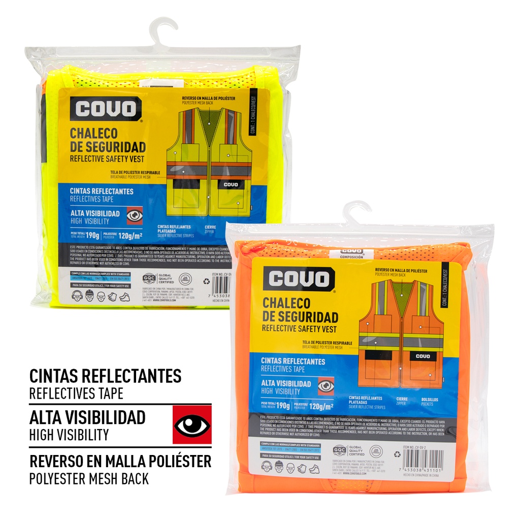 CHALECO DE SEGURIDAD CIERRE COVO 4-791