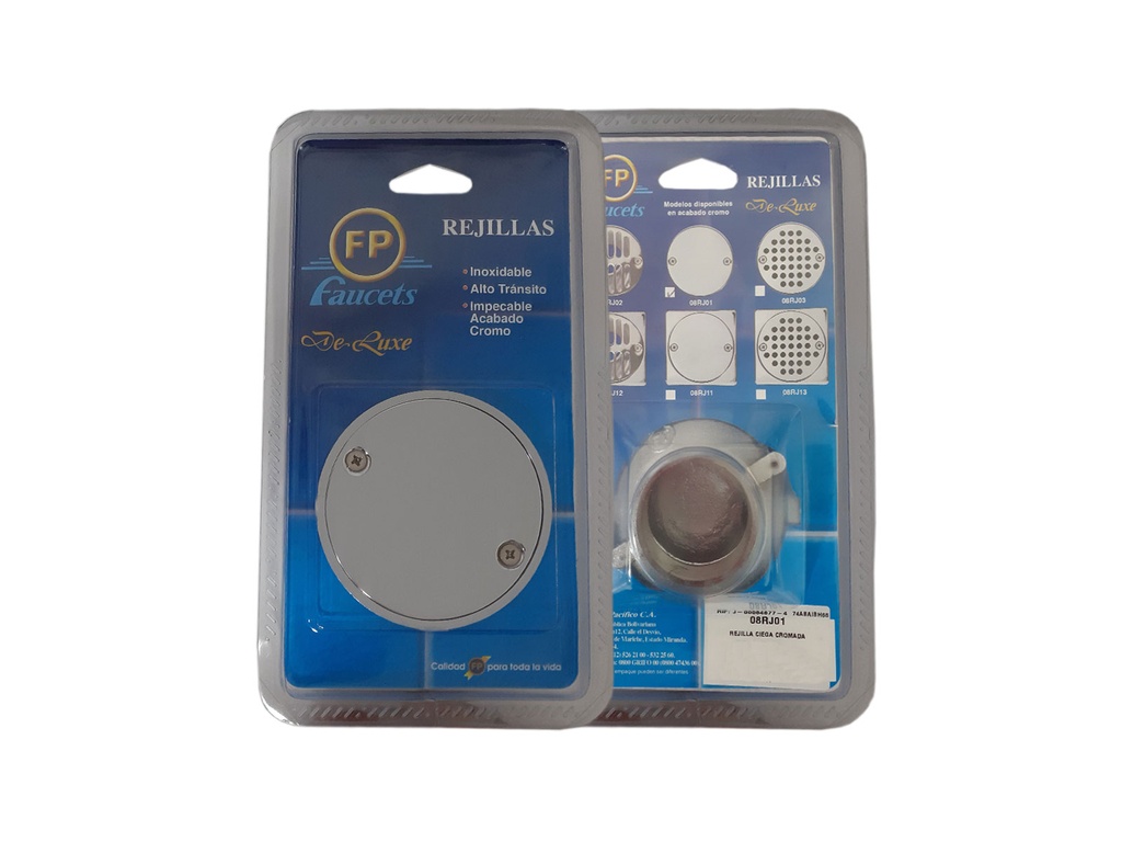 REJILLA REDONDA CIEGA CROMADA  FP  08RJ01 0-075