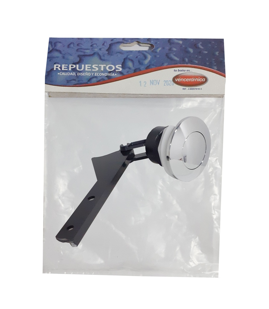 PUSH BOTON LATERAL CROMADO VENCERAMICA 0-127
