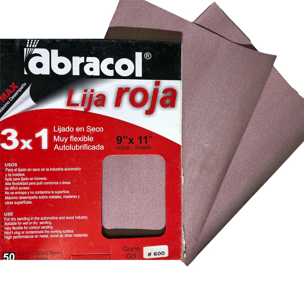 LIJA ROJA GRANO 320 ABRACOL 0-378