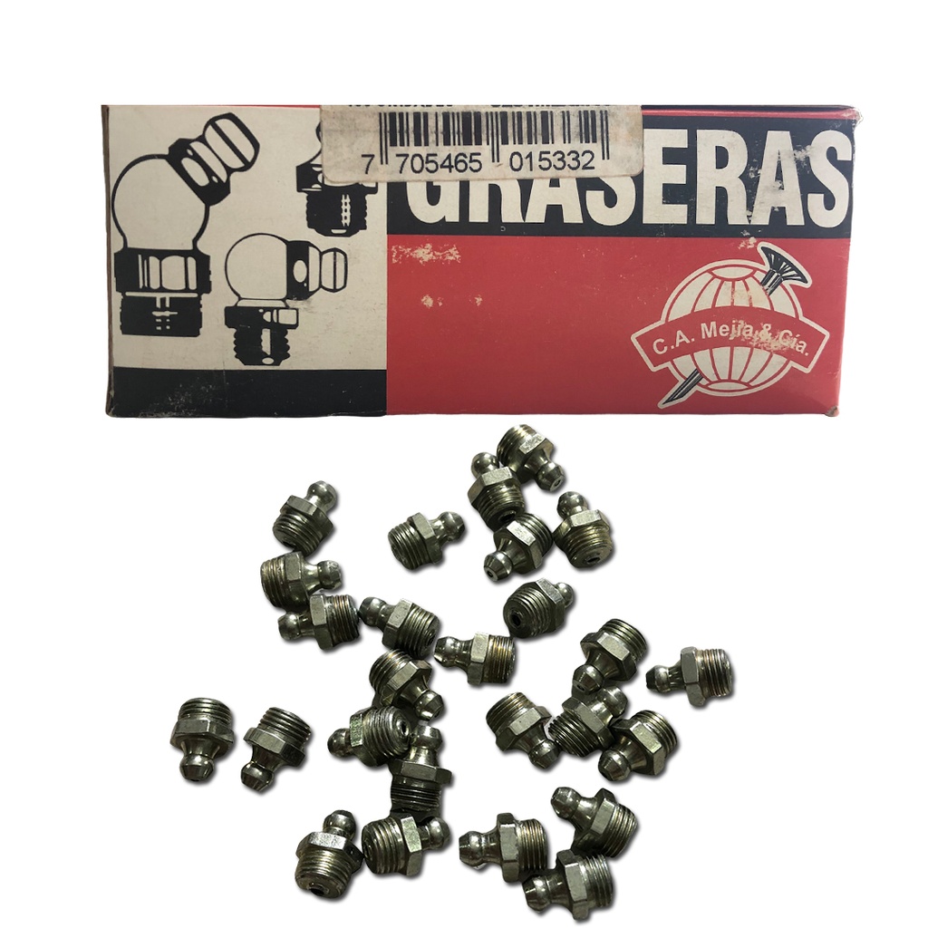 GRASERA 10mm AM10 RECTA x 100 UNID MEJIA 0-401