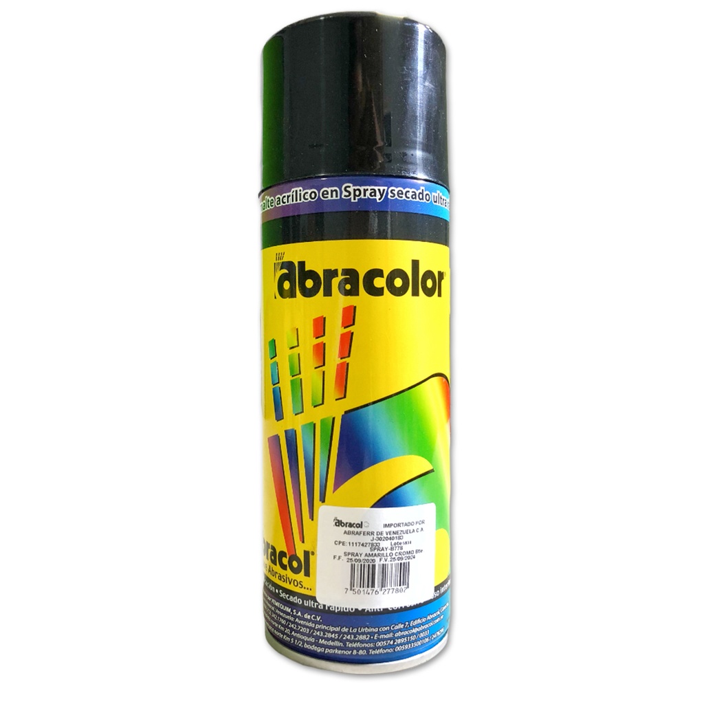 SPRAY AMARILLO CROMO 400 ML ABRACOL 0-448