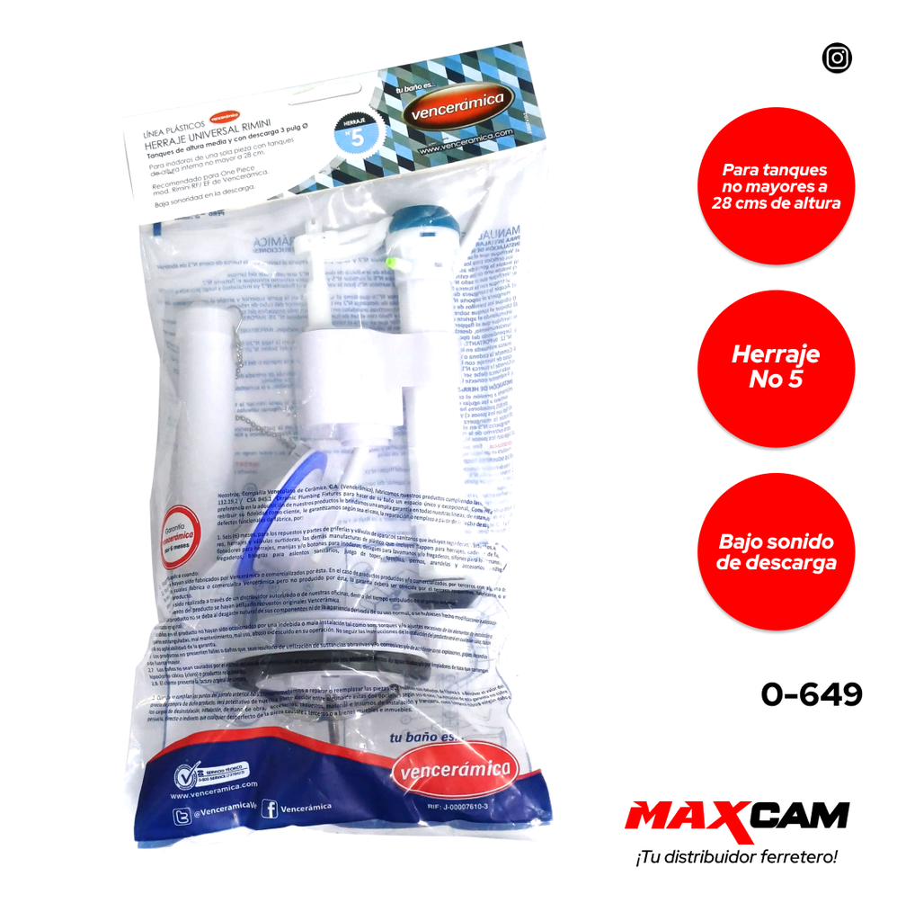 HERRAJE RIMINI 3" VENCERAMICA 0-649