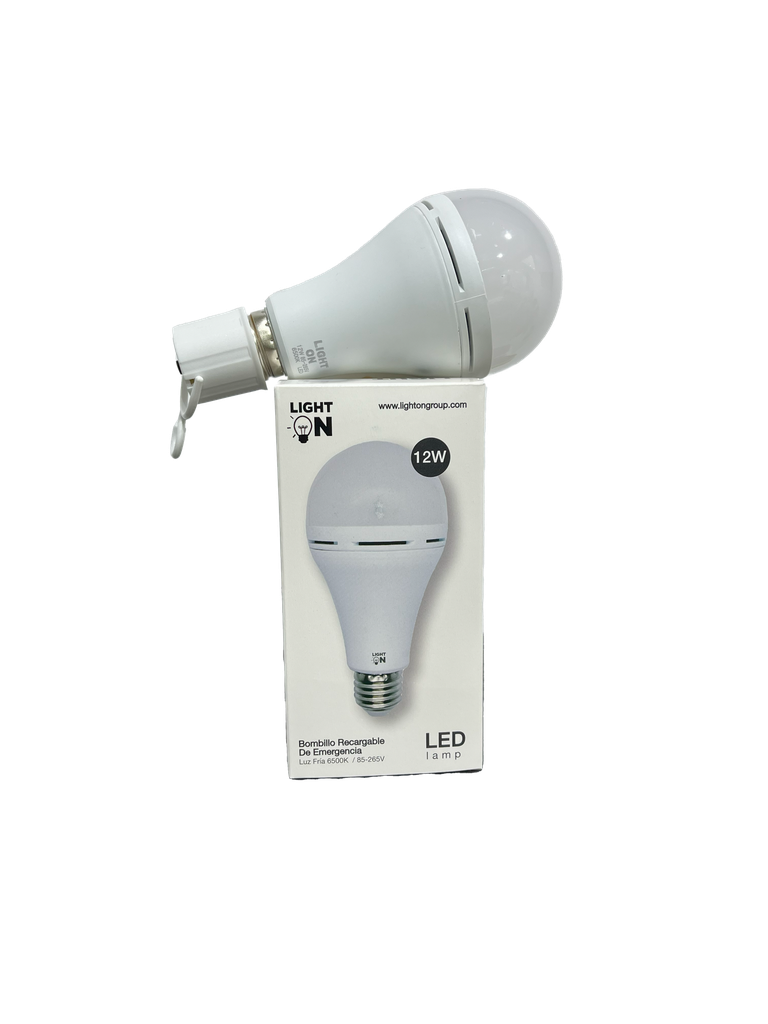 BOMBILLO RECARGABLE 12W LIGHT ON 0-653