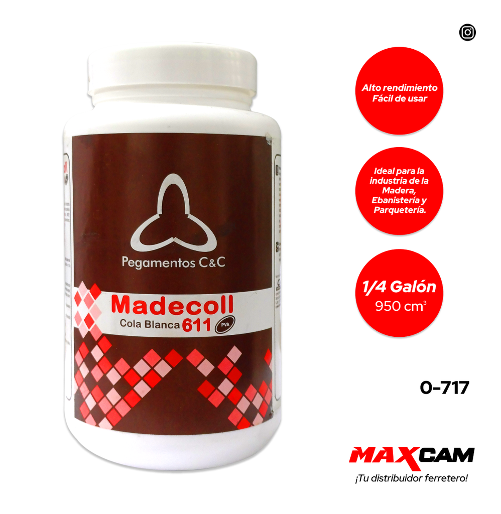 COLA BLANCA MADECOLL 611 x 1/4 GLN COUTTENYE 0-717
