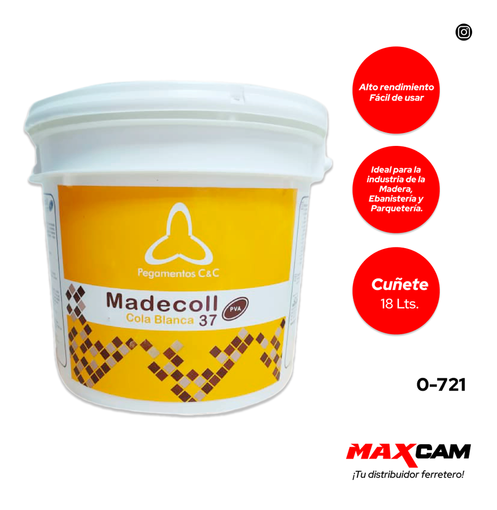 [0-721] COLA BLANCA MADECOLL 37 x CUÑETE COUTTENYE 0-721