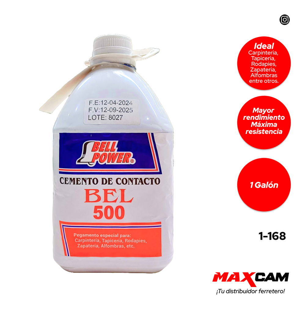 CEMENTO CONTACTO x GALON BELL 500 POWER 1-168
