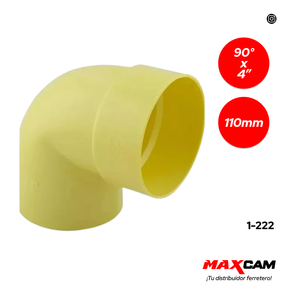 CODO AN 90° x 110MM FITCO 4" 1-222