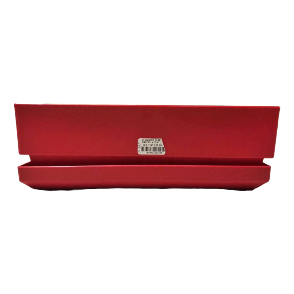 MATERO C/PLATO RECT L30 ROJO 1-375
