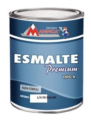 PINTURA PREM ESMALT BLANC BRILL x 1/4 MANPICA 1-409