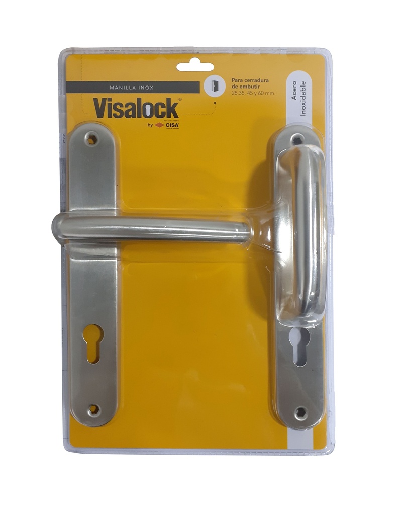 MANILLA INOX FIJO/MOVIL PLATA BLISTER VISALOC 1-619