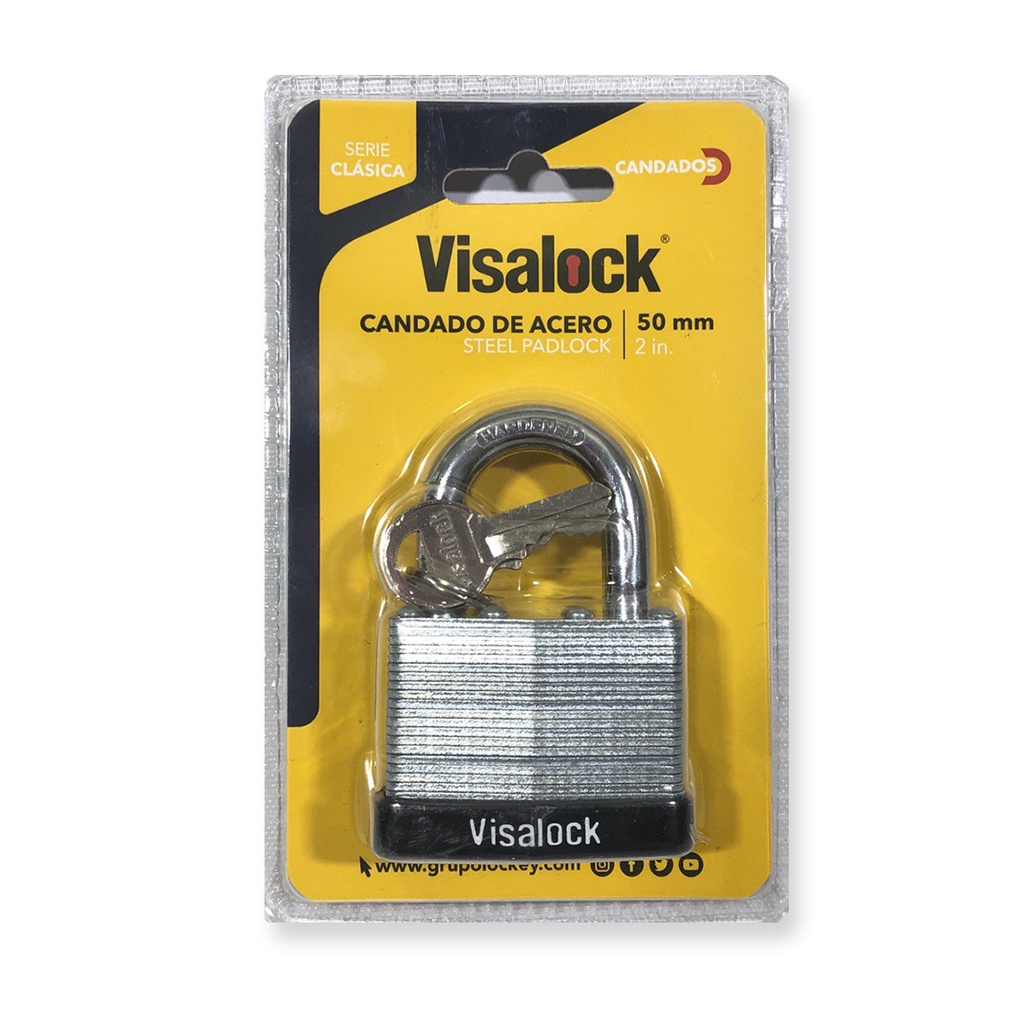 CANDADO ACERO 50MM VISALOCK 1-622