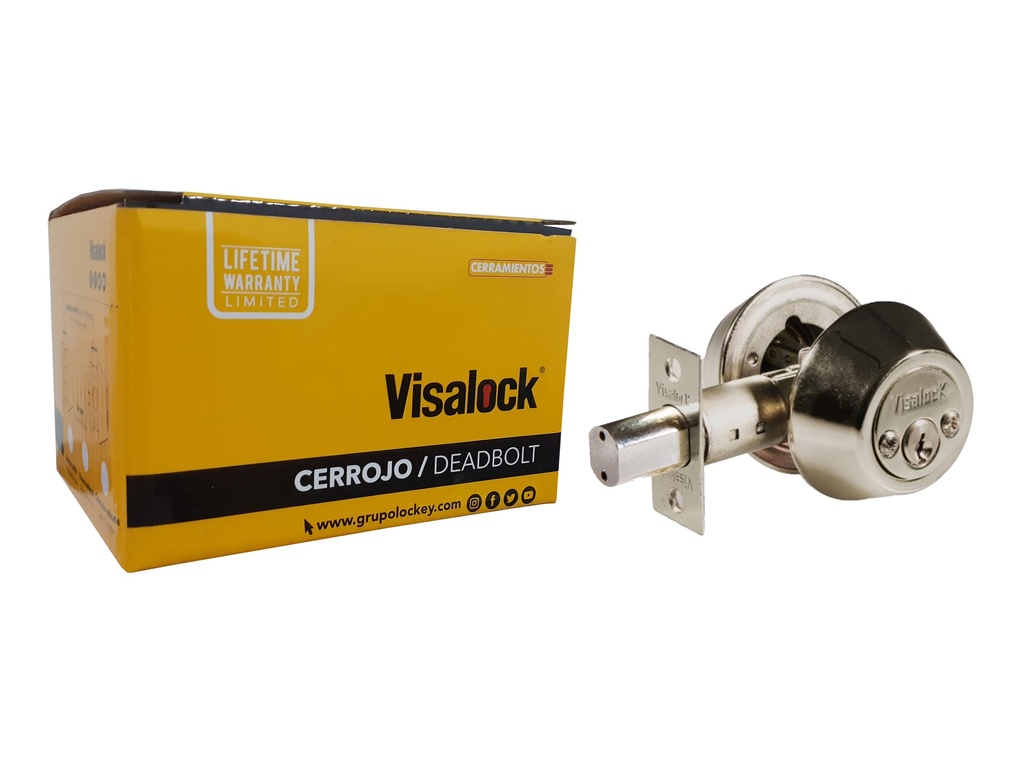 [1-627] CERROJO LLAVE/LLAVE PLATA VISALOCK 1-627