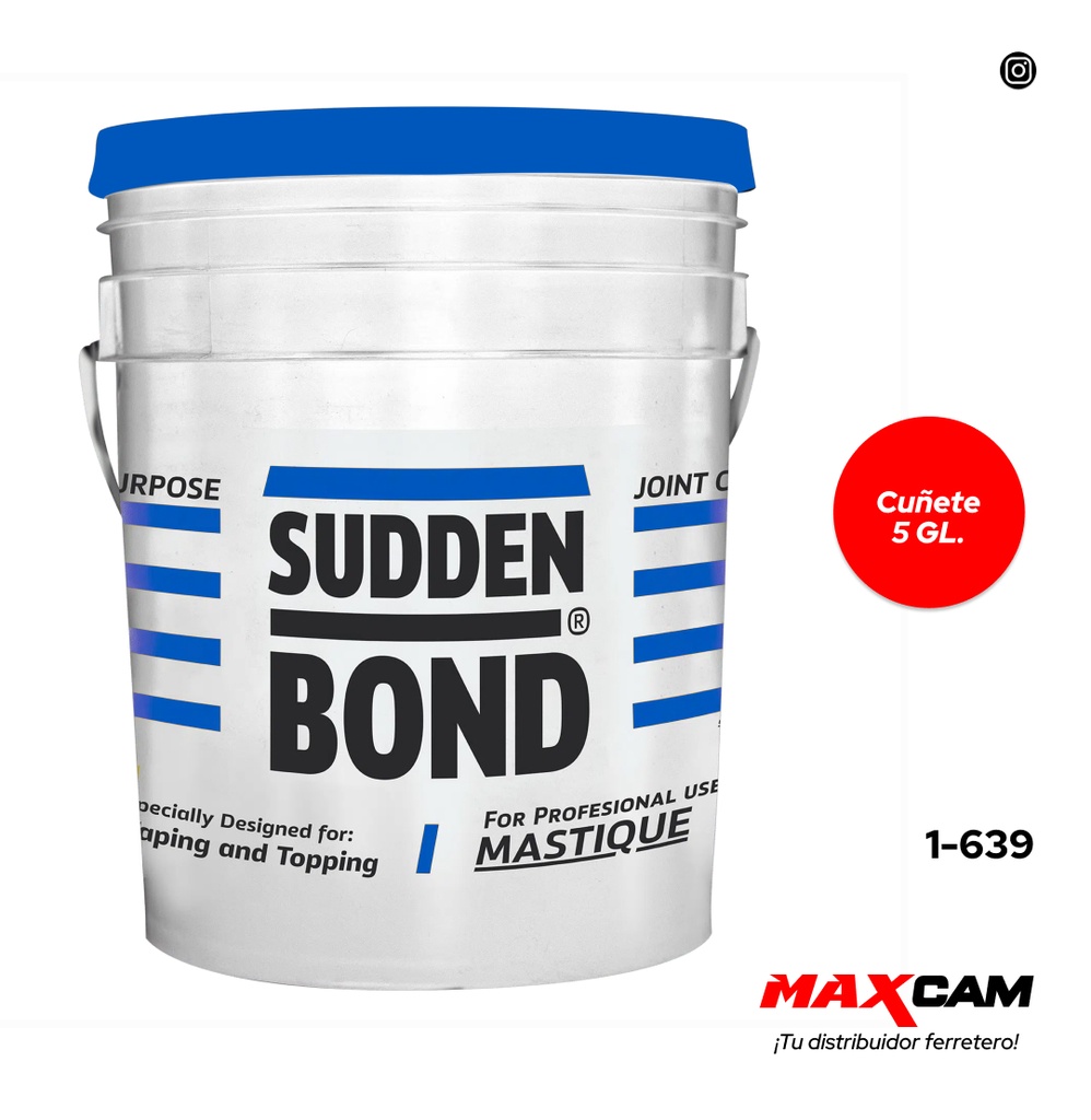 MASTIQUE P/DRYWALL 2T SUDDEN BOND CUÑETE 5 GL 1-639