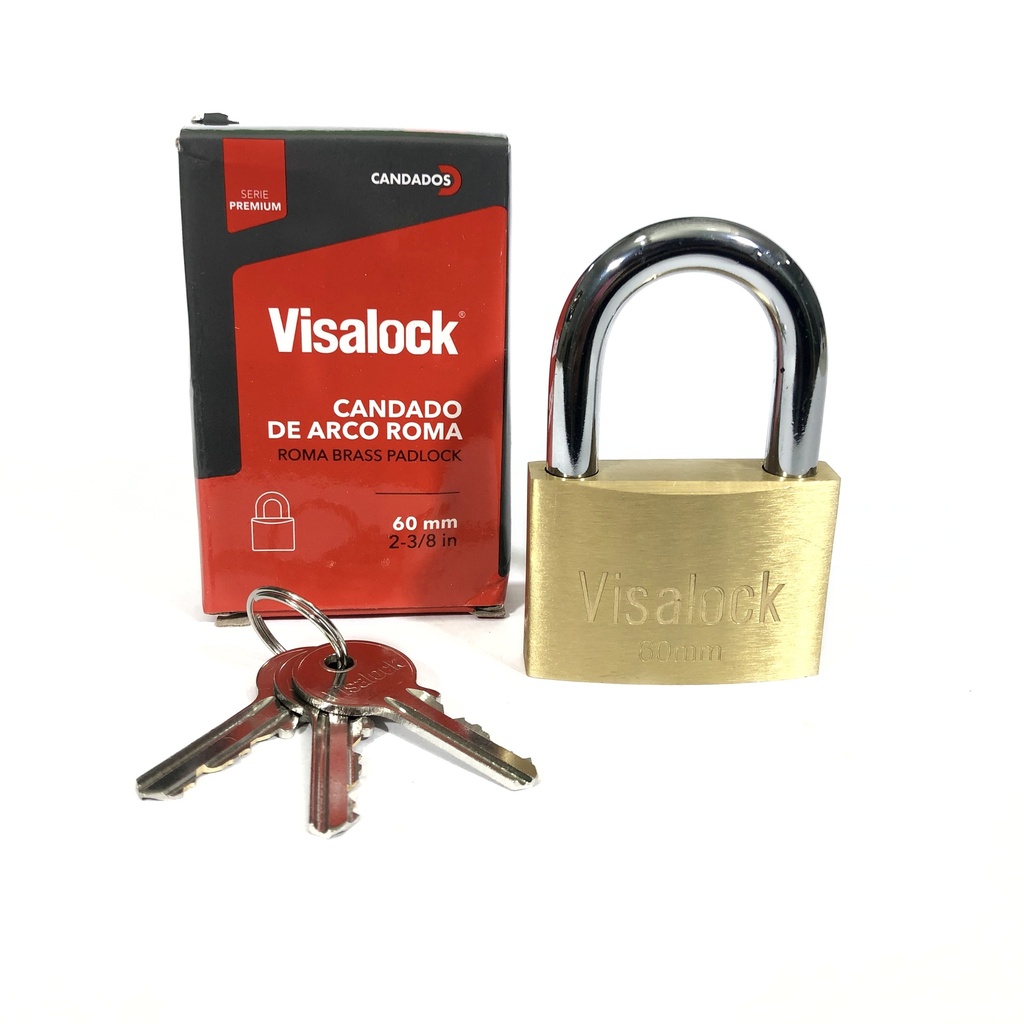CANDADO LATON ARCO 60MM VISALOCK 1-739