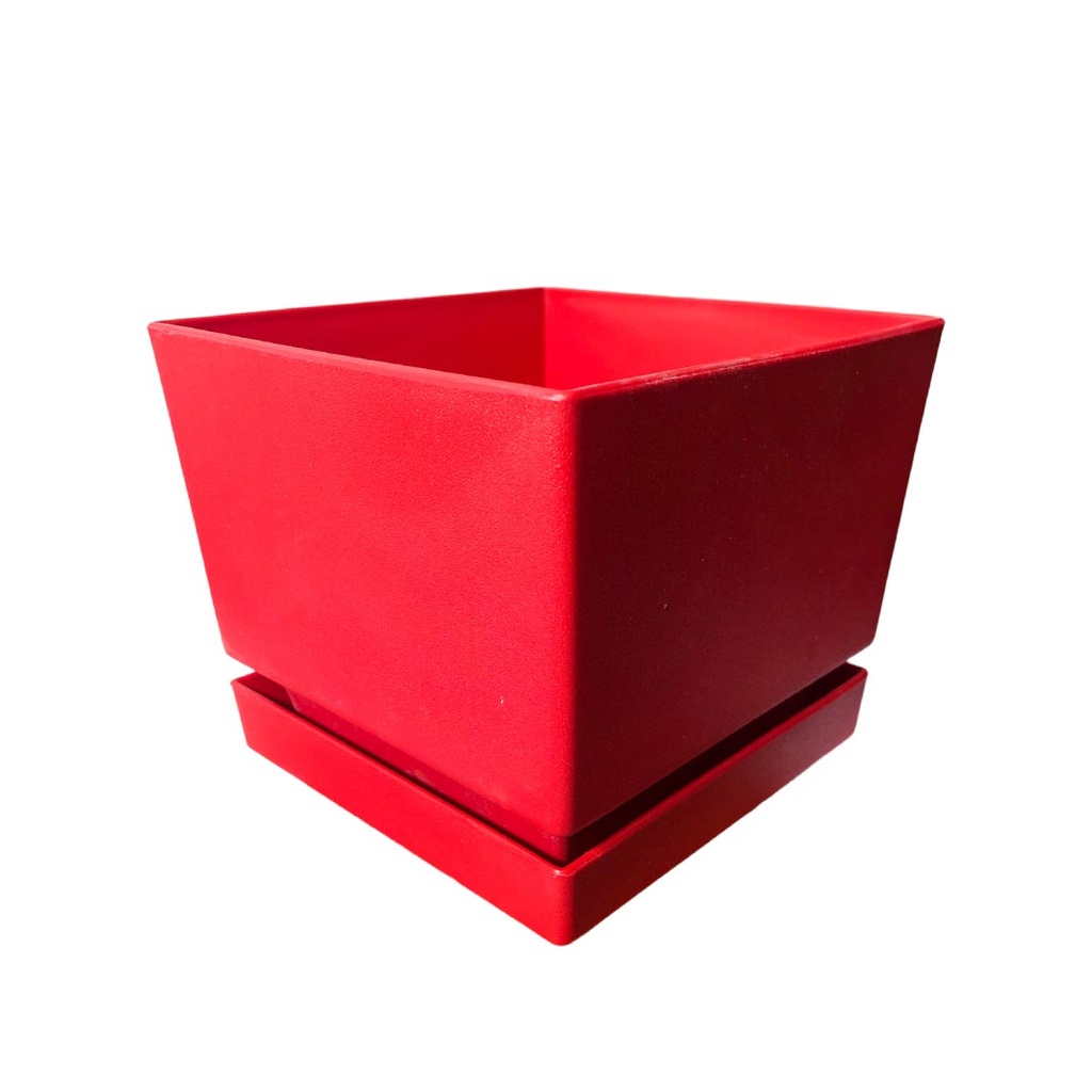 MATERO C/PLATO CUAD TEX L18 ROJO 1-827