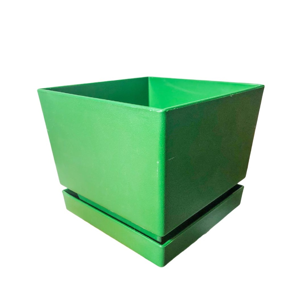 MATERO C/PLATO CUAD TEX L18 VERDE 1-829