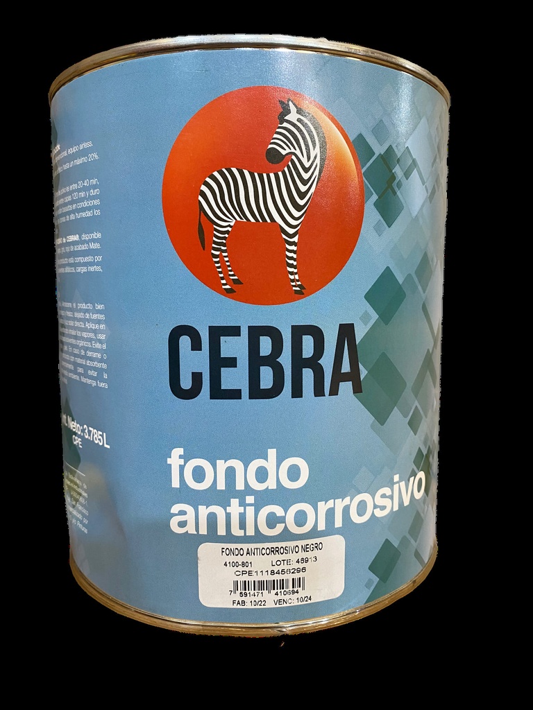 FONDO ANTICORROSIVO NEGRO x GALON CEBRA 1-845