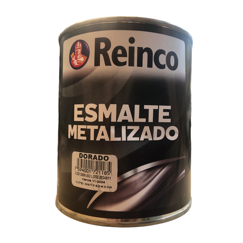 PINTURA ESMALTE METALIZADO DORADO x 1/4 REINCO 1-878