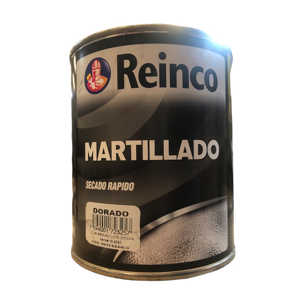 PINTURA ESMALTE MARTILLADO DORADO x 1/4 REINCO 1-885