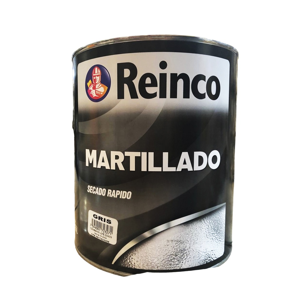 PINTURA ESMALTE MARTILLADO GRIS x GALON REINCO 1-886