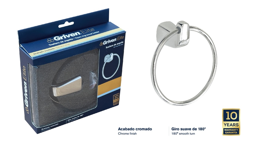 ACCESORIO DE BAÑO P/TOALLA T/ARGOLLA GRIVEN ELITE 9-235