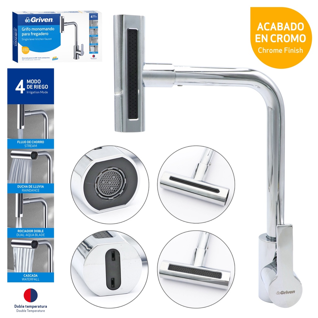 LLAVE FREGADERO MONOMANDO GRIVEN  9-288