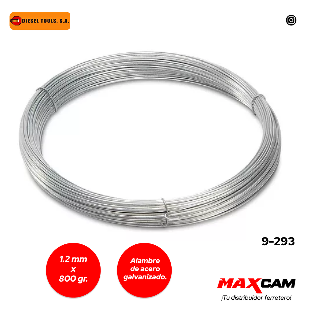 ALAMBRE LISO x 800G 1,2MM DIESEL TOOLS 9-293