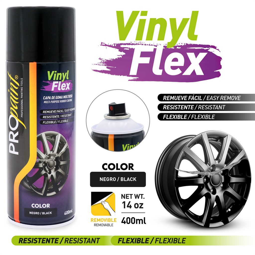 SPRAY NEGRO VINYL FLEX x 400 ML PRO PAINT 9-317