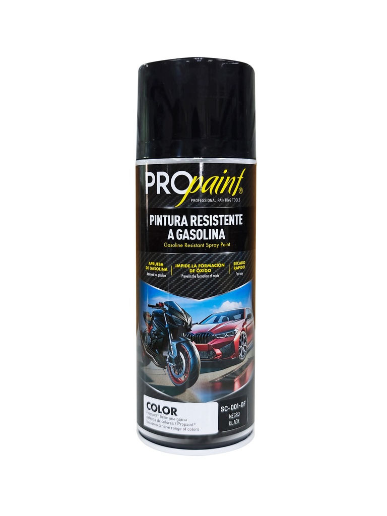 SPRAY NEGRO RESISTENTE A GASOLINA x 400 ML PRO PAINT 9-321