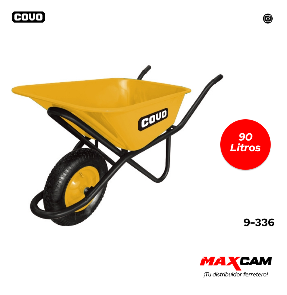 CARRETILLA RUEDA NEUMATICA x 90 LTS COVO 9-336
