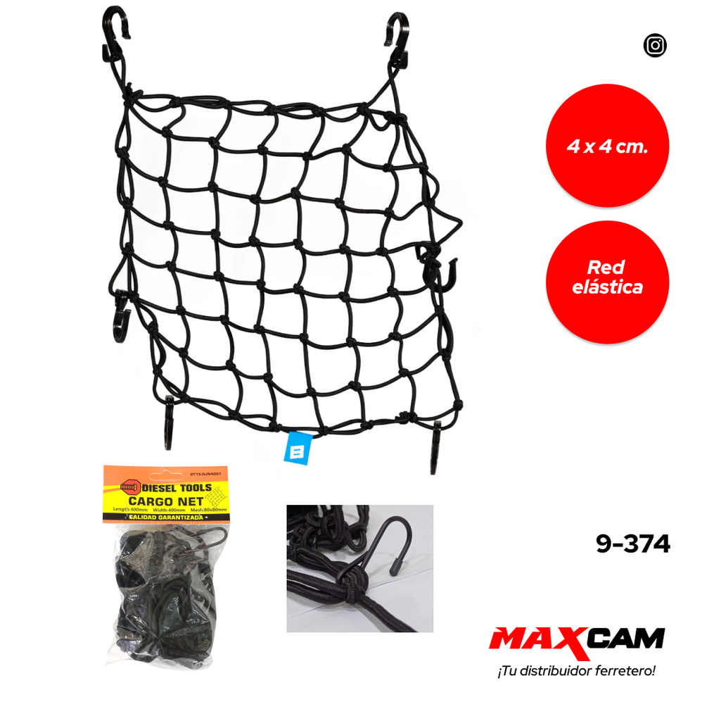 RED ELASTICA 4X4 CM DIESEL TOOLS 9-374