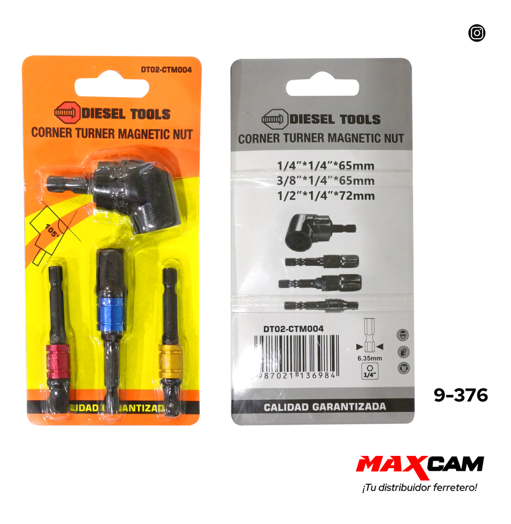 PUNTAS MAGNETICA X 4 PCS DIESEL TOOLS 9-376