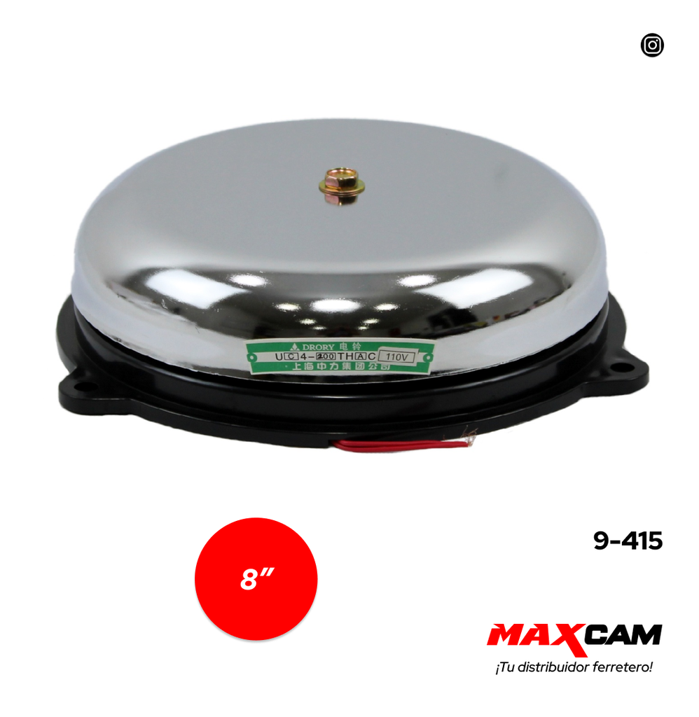 CAMPANA P/TIMBRE ELECTRICO 8" 9-415