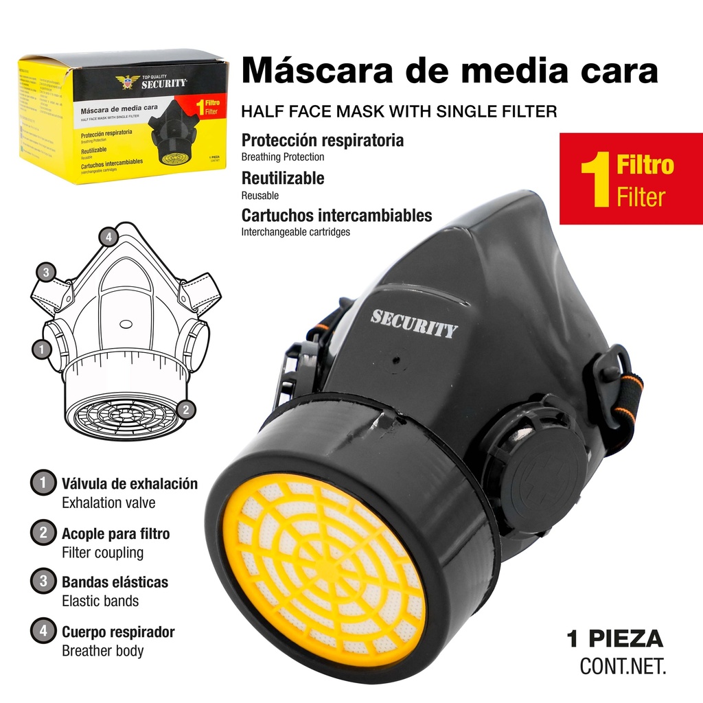 MASCARILLA C/FILTRO SECURITY 9-492