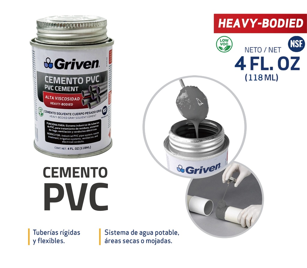 PEGA SOLDAR ALTA VISCOSIDAD A F 1/32 GRIVEN 118ml (4oz) GRIVEN 9-512