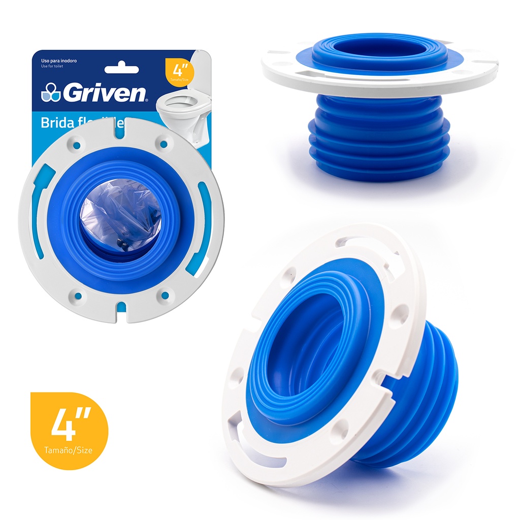 BRIDA P/INODORO x 4" ROSCABLE GRIVEN 9-525