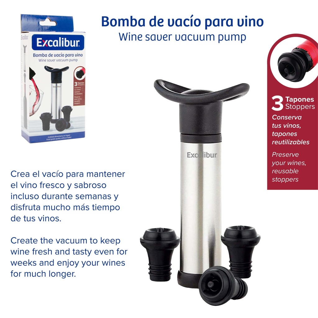 BOMBA DE VACIO P/VINO EXCALIBUR 9-548